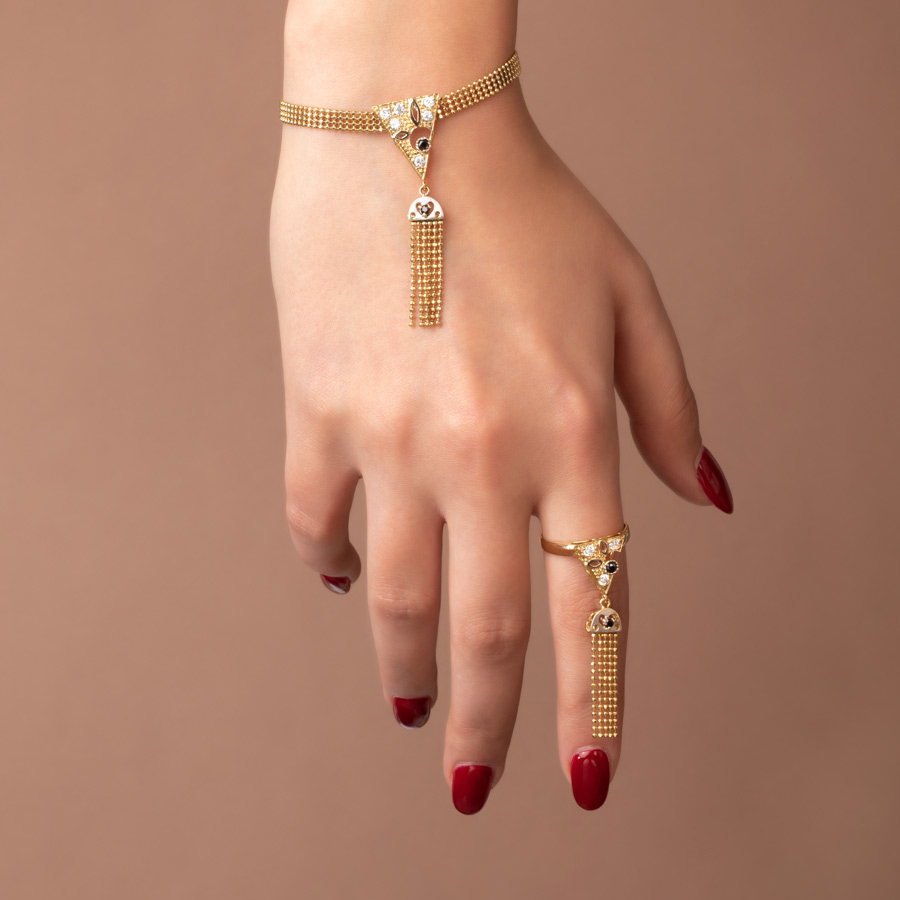 دستبند طلا زنانه تور