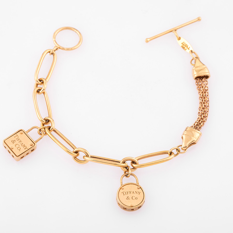 دستبند طلا زنانه پهن تیفانی   