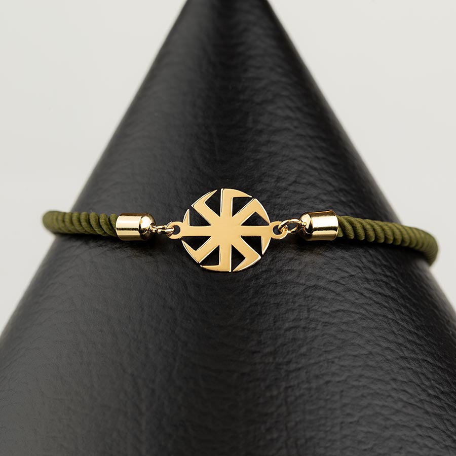 دستبند طلا زنانه بافت هندسی