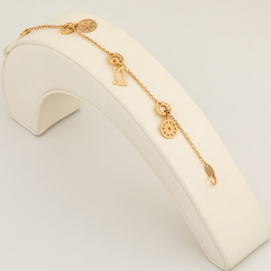 دستبند طلا  زنانه کارتیه آویزدار
