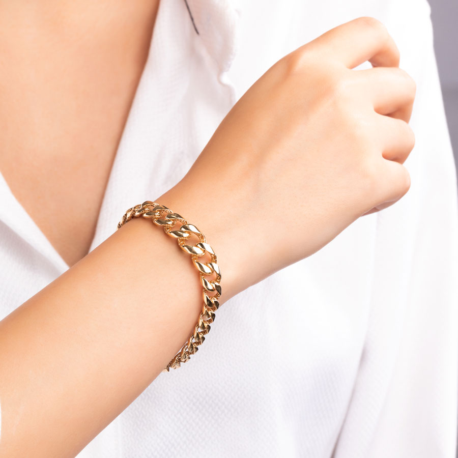 دستبند طلا زنانه کارتیه پهن
