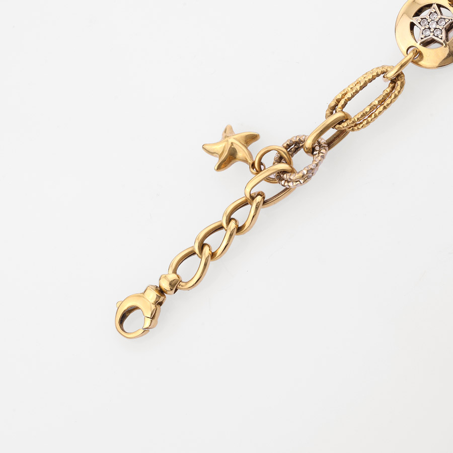 دستبند طلا زنانه جی تاش سه رنگ