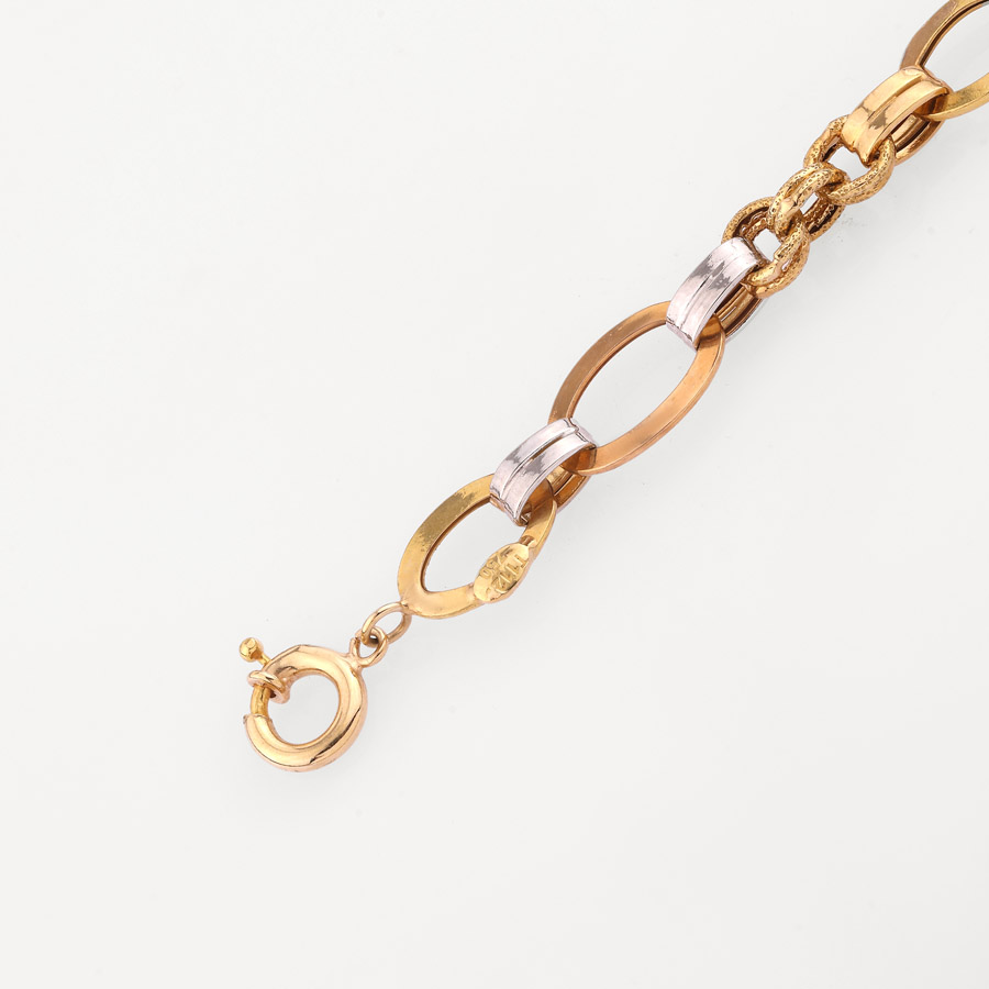 دستبند طلا زنانه سه رنگ