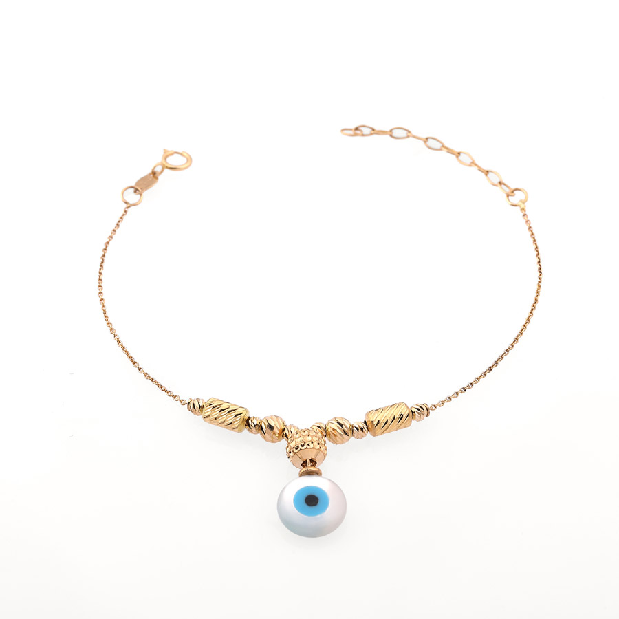 دستبند طلا البرنادو با آویز چشم نظر 2.170 گرم