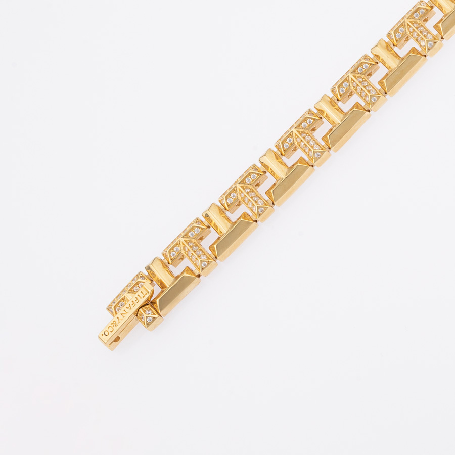 دستبند طلا زنانه تیفانی زرد   