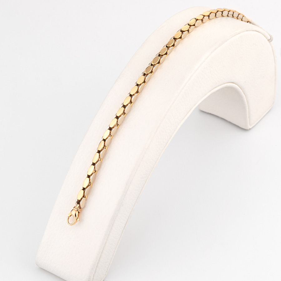 دستبند طلا 18 عیار زنانه بافت  15.87 گرم