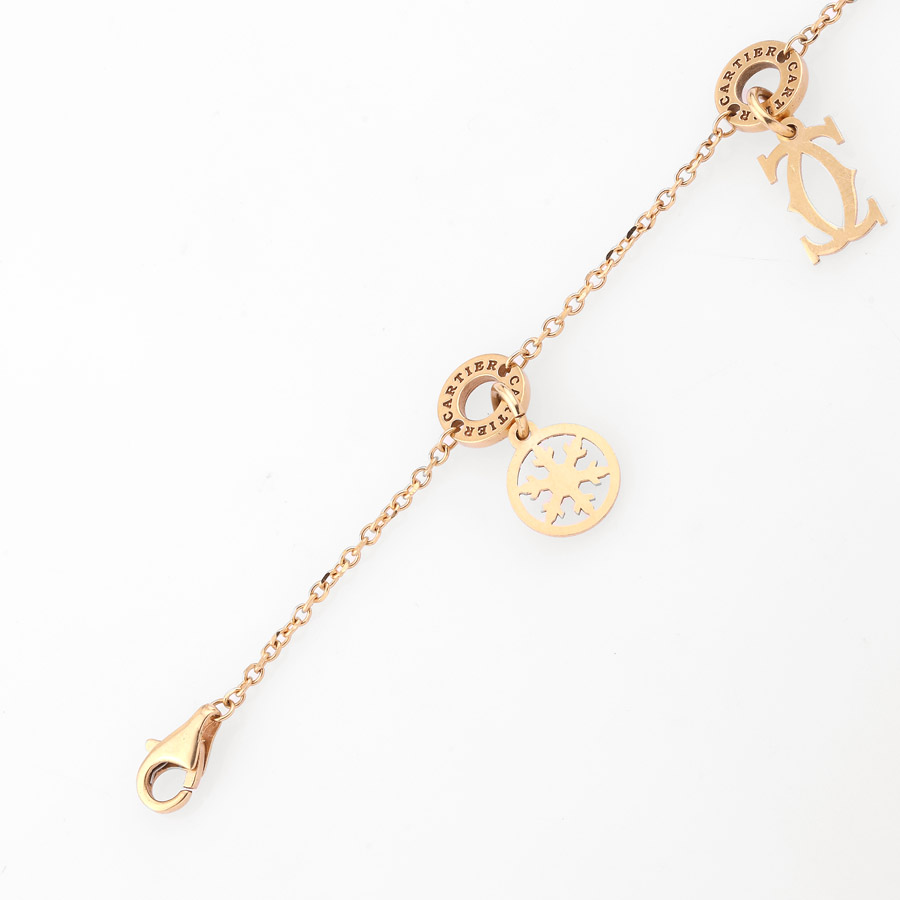 دستبند طلا زنانه نایس کارتیه پلاک آویز